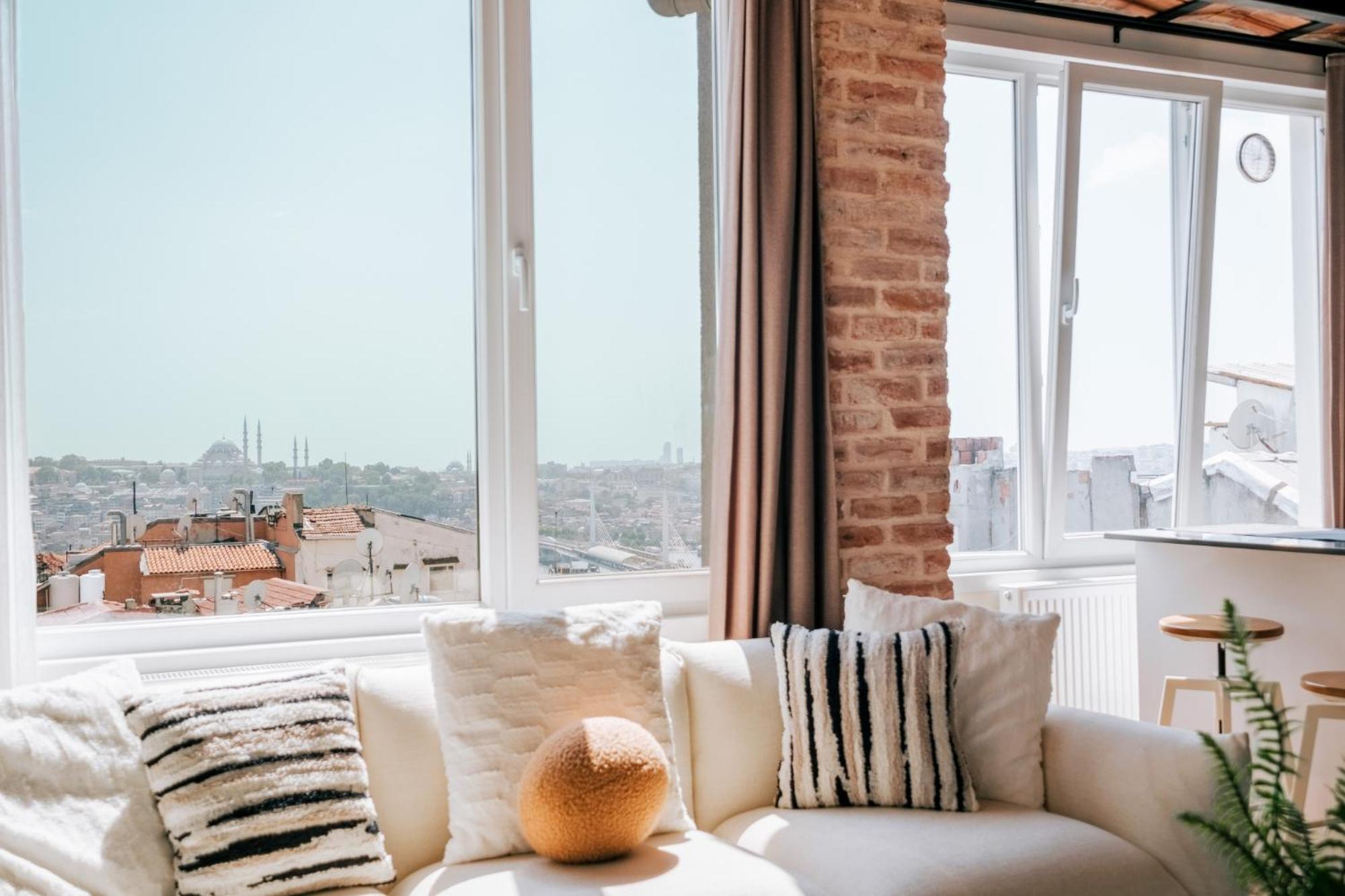 Flat W City View Near Galata Tower In Istiklal Ave Apartment อิสตันบูล ภายนอก รูปภาพ